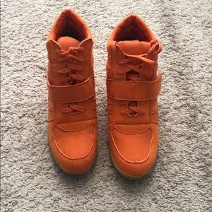 Orange Sneaker Booties